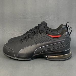 Puma Leader VT SL Lace-Ups Triple Black Sneaker Shoes mens size 7(womens 9)